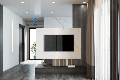 Đá ốp vách tivi – Nghệ thuật thiết kế nội thất hot nhất hiện nay