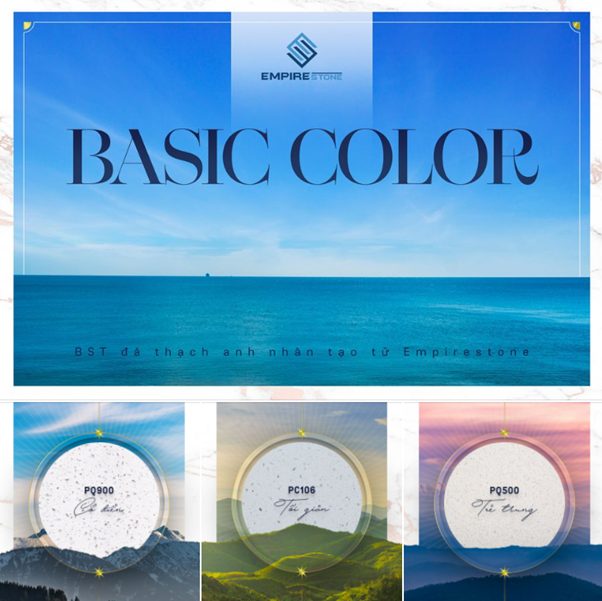 đá nhân tạo gốc thạch anh Basic Color