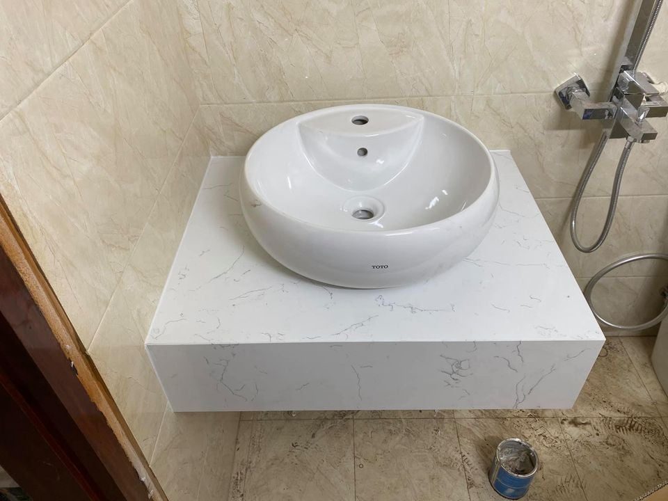 lavabo đá nhân tạo bồn rửa mặt