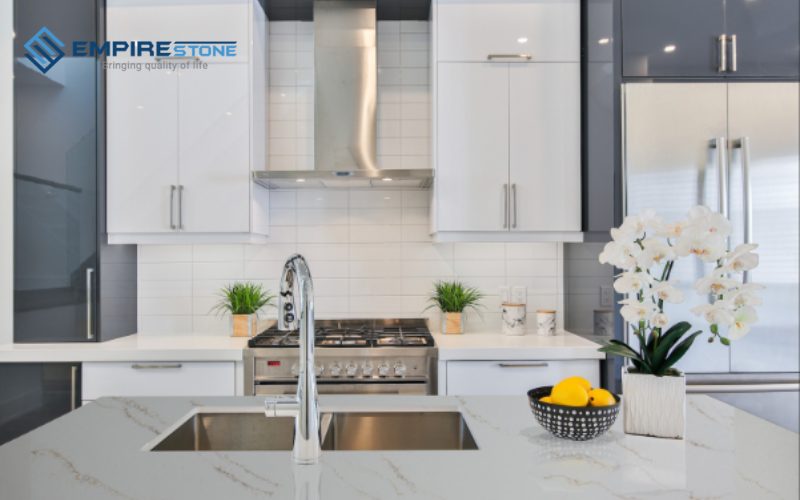 Mẫu đá nhân tạo giá rẻ ốp bếp, ốp quầy bar đẹp, hiện đại đá nhân tạo giá rẻ