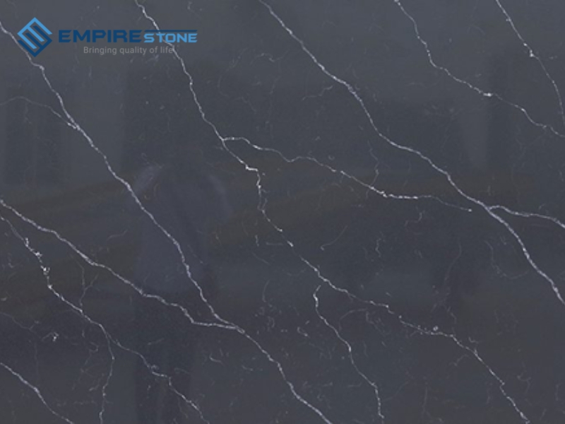 Đá nhân tạo gốc thạch anh PQ126-Nero Black - Sắc đen huyền bí cho không gian đẳng cấp