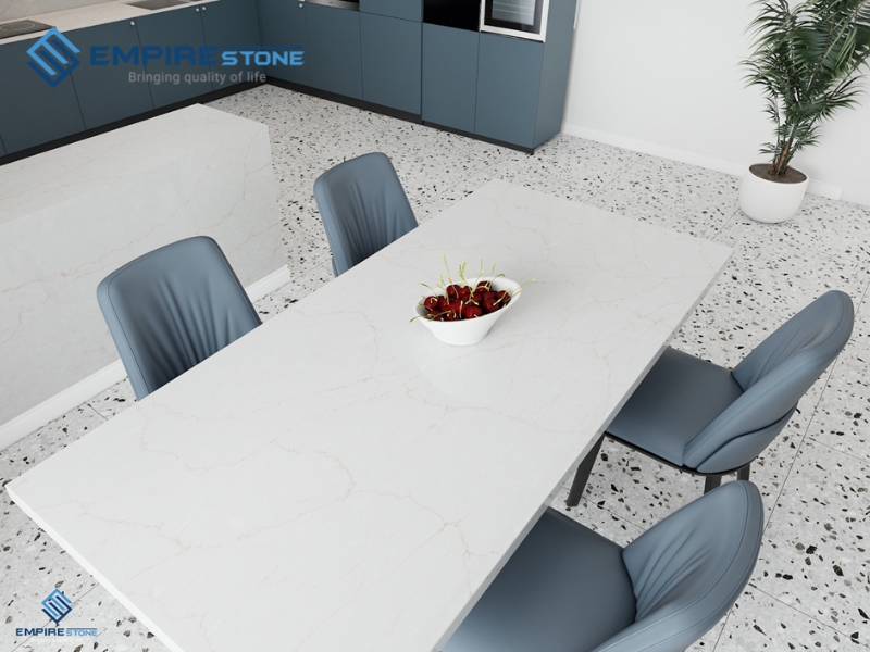 Đá nhân tạo gốc thạch anh PQ157-Vena Tino Brown: Vẻ đẹp tinh tế đến từ bộ sưu tập VENETIAN

