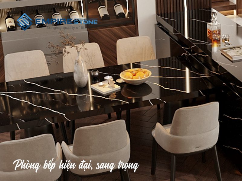 đá thạch anh nhân tạo cho quầy bar hiện đại 