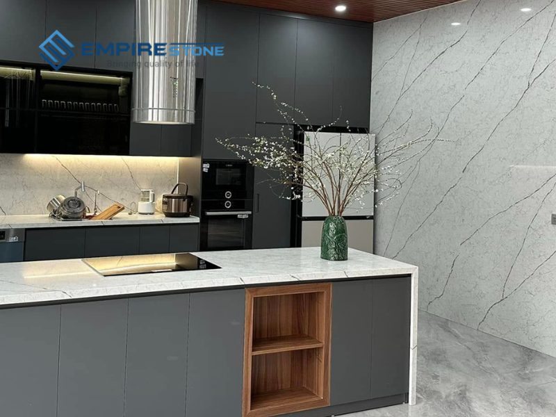 đá thạch anh nhân tạo cho quầy bar hiện đại 