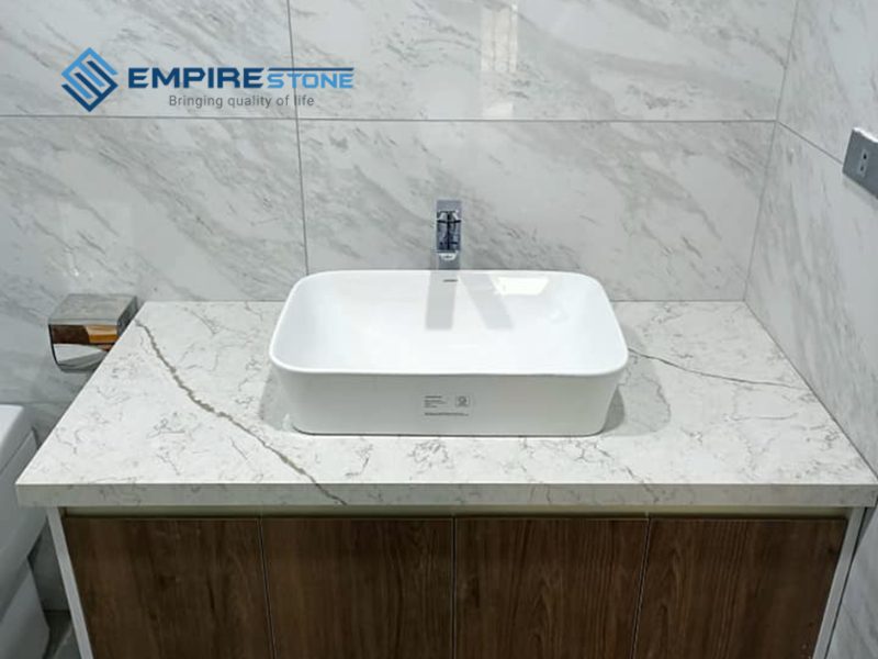 lavabo đá thạch anh có dễ vệ sinh không 
