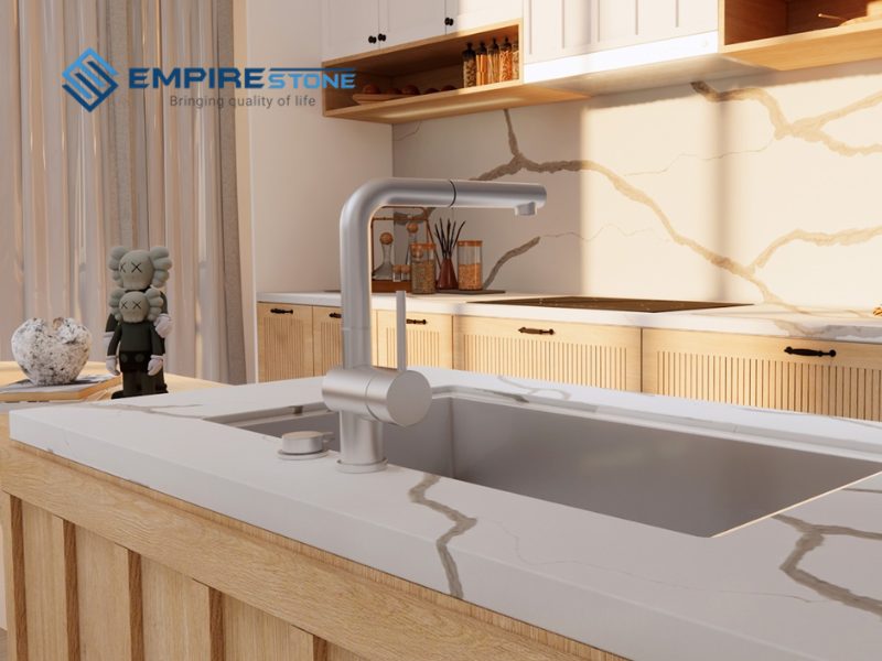 lavabo đá thạch anh có dễ vệ sinh không 
