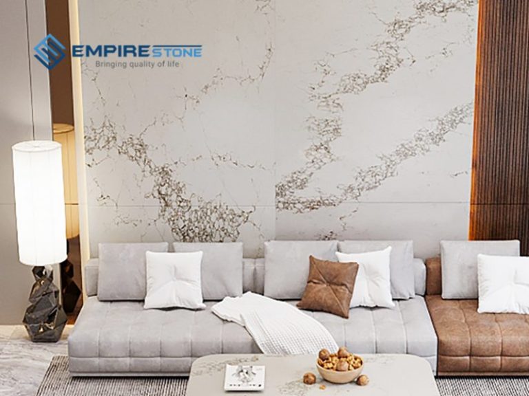 Mẫu đá nhân tạo Statuario Brown bền đẹp, chất lượng cao tại Phú Sơn Stone