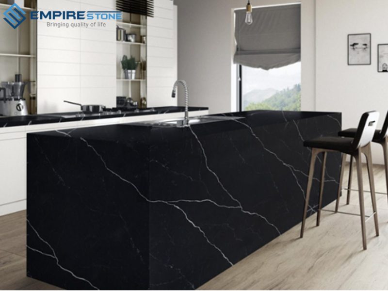 đá nhân tạo gốc thạch anh ốp mặt quầy bar