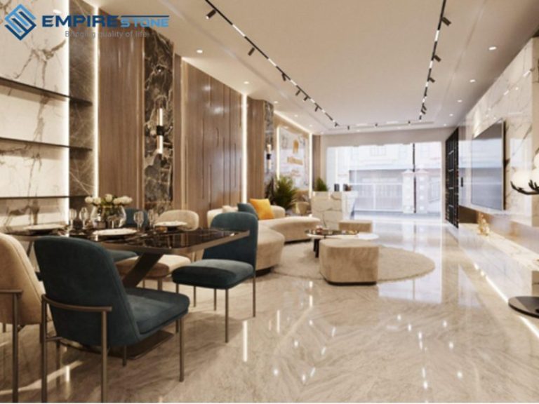 Mua đá nhân tạo gốc thạch anh ốp showroom nội thất sang trọng và bền đẹp