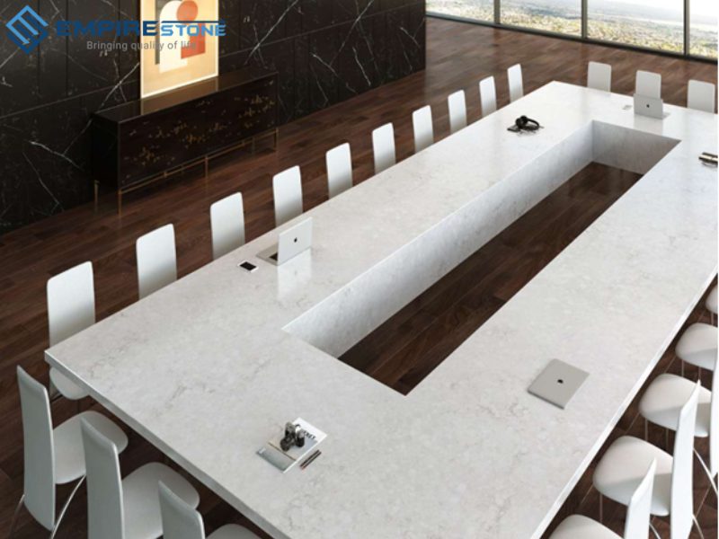 đá nhân tạo gốc thạch anh ốp phòng hội nghị