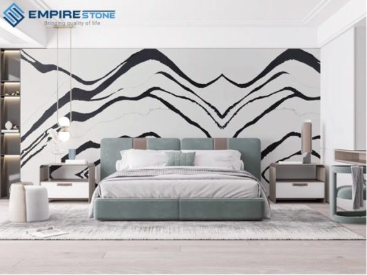 đá nhân tạo gốc thạch anh trang trí phòng ngủ