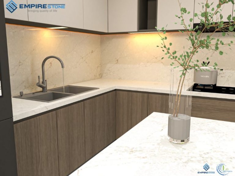 Top 5 mẫu bàn bếp đá thạch anh đẹp cho không gian hiện đại