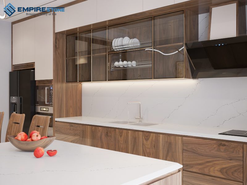 Đá nhân tạo cho phòng bếp có tốt không? Kinh nghiệm chọn chuẩn bền, đẹp, dễ vệ sinh đá nhân tạo cho phòng bếp