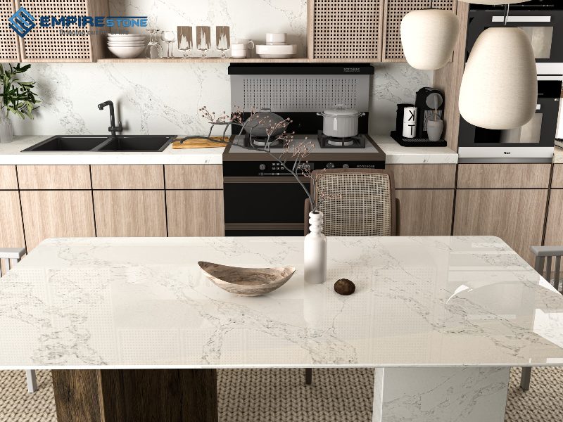 Đá nhân tạo cho phòng bếp có tốt không? Kinh nghiệm chọn chuẩn bền, đẹp, dễ vệ sinh đá nhân tạo cho phòng bếp
