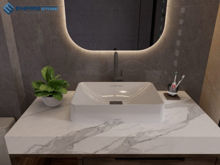 Đá nhân tạo gốc thạch anh Quartz Printing PP691 Henderson: Dòng sản phẩm mang dấu ấn đẳng cấp cho không gian hiện đại