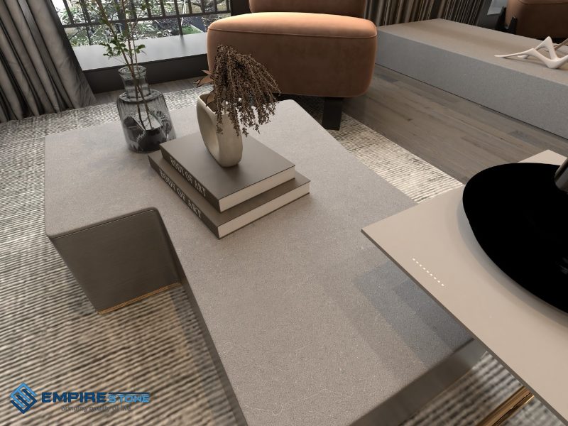 mẫu bàn trà đá nhân tạo đẹp 2025