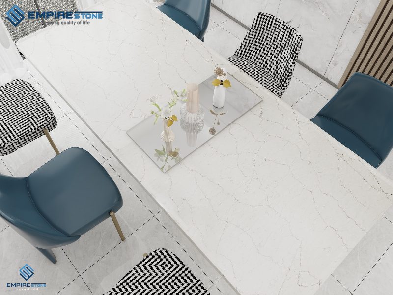 mẫu bàn trà đá nhân tạo đẹp 2025