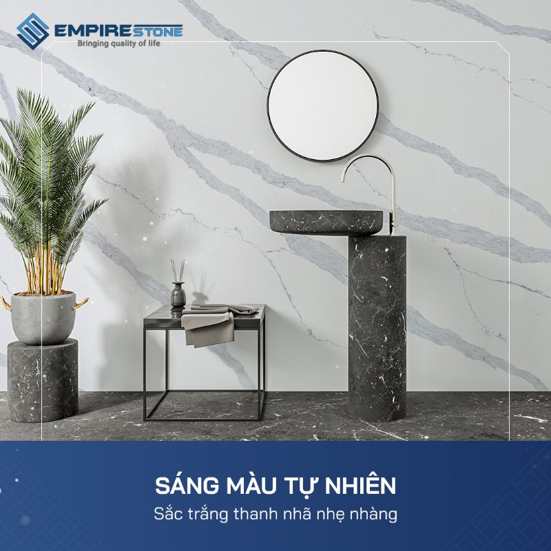 Thi công lavabo đá nhân tạo thạch anh bền, đẹp, sang trọng thi công lavabo đá nhân tạo thạch anh