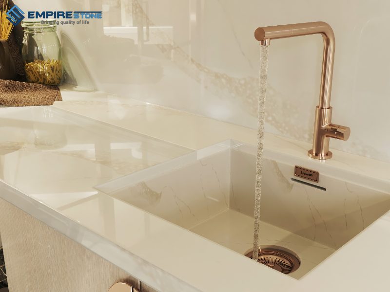 Thi công lavabo đá nhân tạo thạch anh bền, đẹp, sang trọng thi công lavabo đá nhân tạo thạch anh