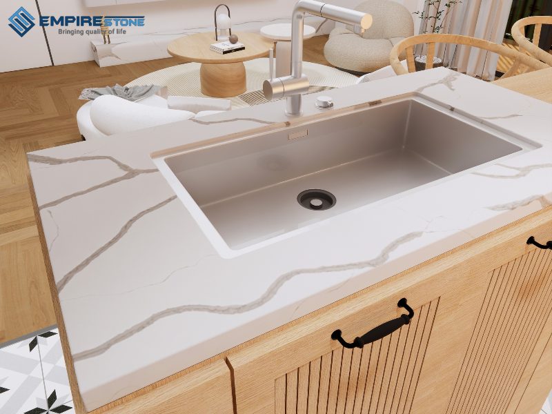 Thi công lavabo đá nhân tạo thạch anh bền, đẹp, sang trọng thi công lavabo đá nhân tạo thạch anh