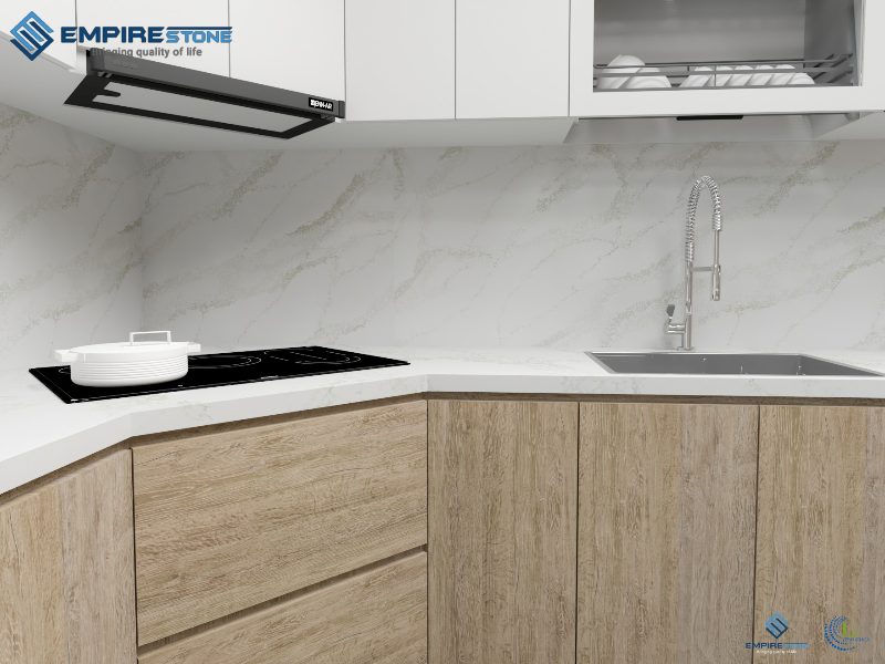 5 mẫu bàn bếp đá thạch anh
