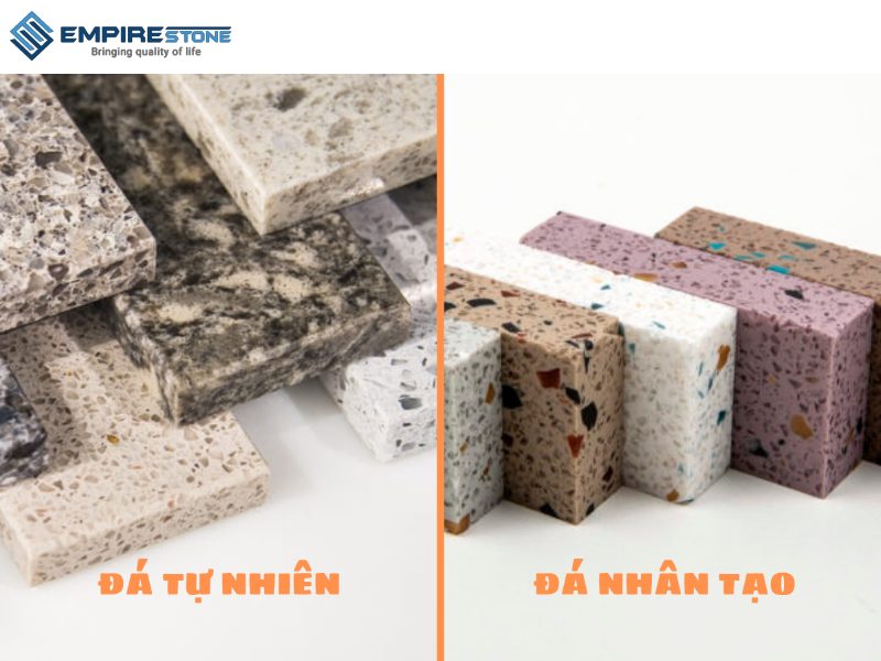 So sánh đá nhân tạo gốc thạch anh với đá tự nhiên: Nên chọn loại nào? so sánh đá nhân tạo gốc thạch anh với đá tự nhiên