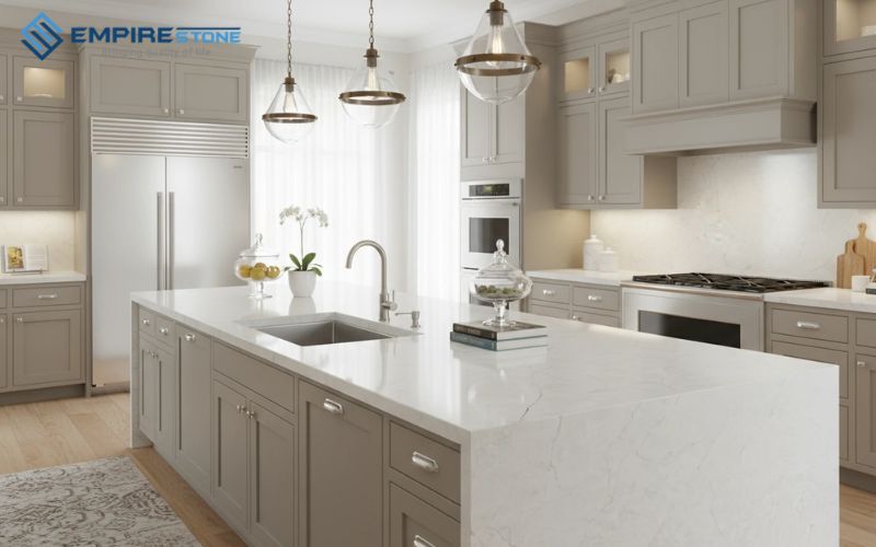 10 mẫu đá thạch anh làm bàn bếp đẹp