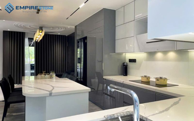 10 mẫu đá thạch anh làm bàn bếp đẹp