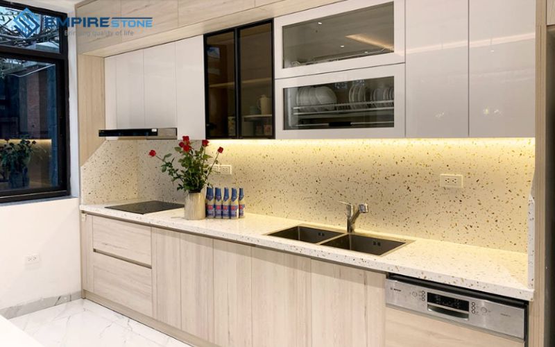 10 mẫu đá thạch anh làm bàn bếp đẹp