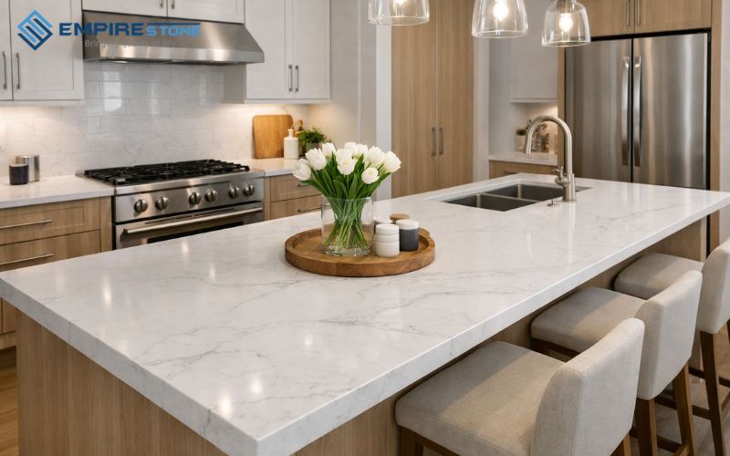 10 mẫu đá thạch anh làm bàn bếp đẹp