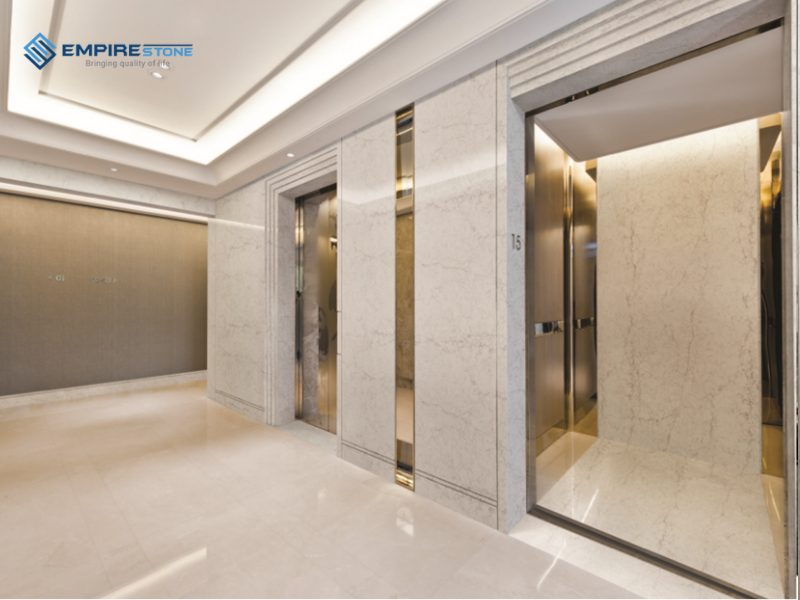 bộ sưu tập đá nhân tạo ốp thang máy