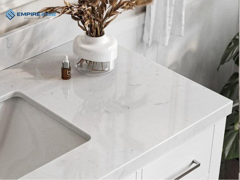 đá nhân tạo gốc thạch anh ốp lavabo