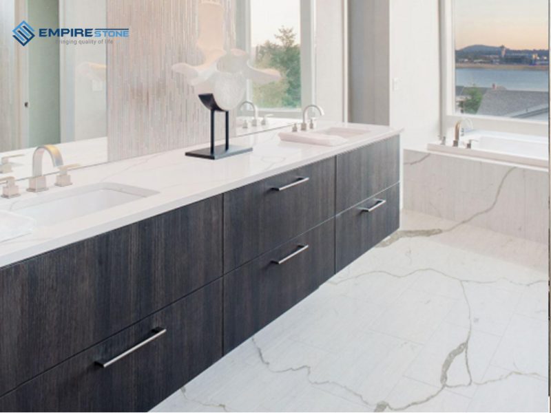 đá nhân tạo gốc thạch anh ốp lavabo