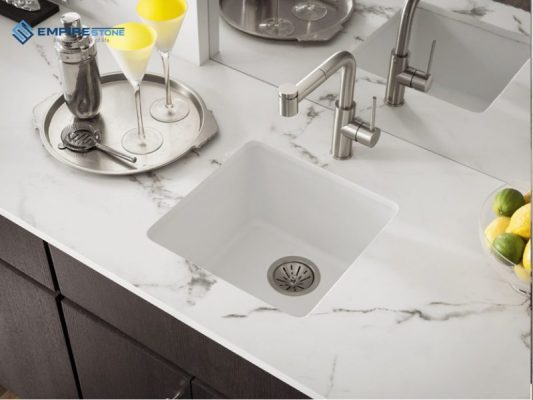 đá nhân tạo gốc thạch anh ốp lavabo