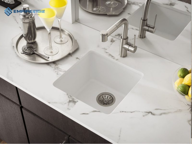 đá nhân tạo gốc thạch anh ốp lavabo