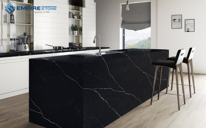 Lý do nên chọn đá quartz làm bàn đảo bếp đẹp, bền và hiện đại đá quartz làm bàn đảo bếp