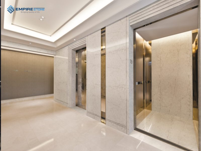 mẫu đá nhân tạo ốp mặt tiền cabin thang