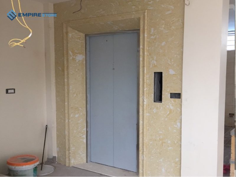 mẫu đá nhân tạo ốp mặt tiền cabin thang