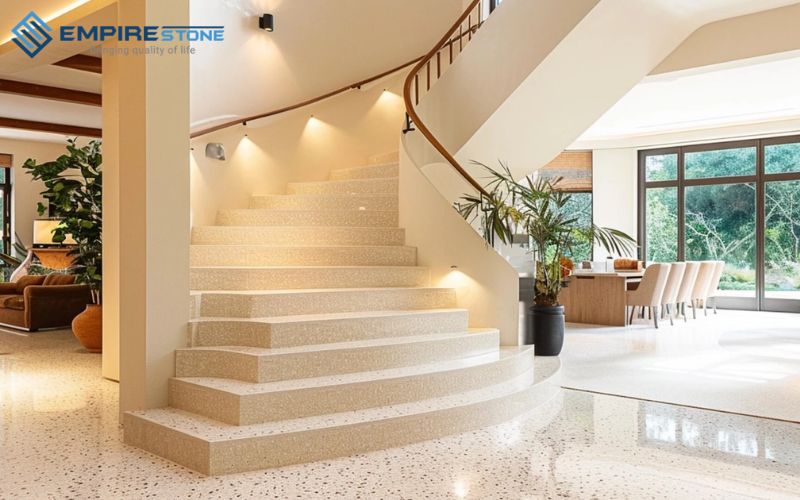 30 mẫu đá cầu thang đẹp cho công trình sang trọng, hiện đại và bền ấn tượng 30 mẫu đá cầu thang đẹp