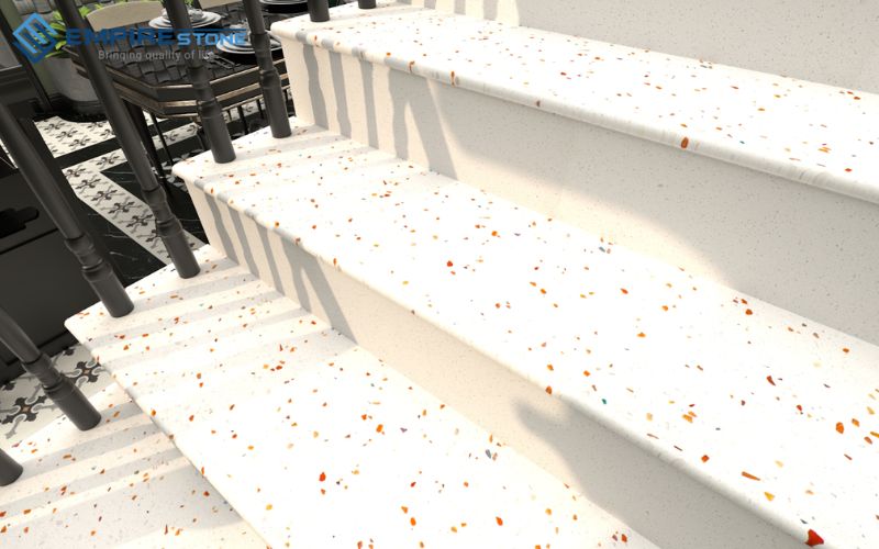 30 mẫu đá cầu thang đẹp cho công trình sang trọng, hiện đại và bền ấn tượng 30 mẫu đá cầu thang đẹp