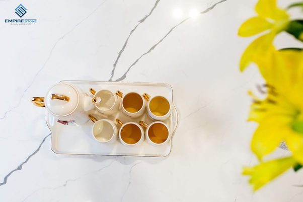 ứng dụng đá nhân tạo cho quầy lễ tân