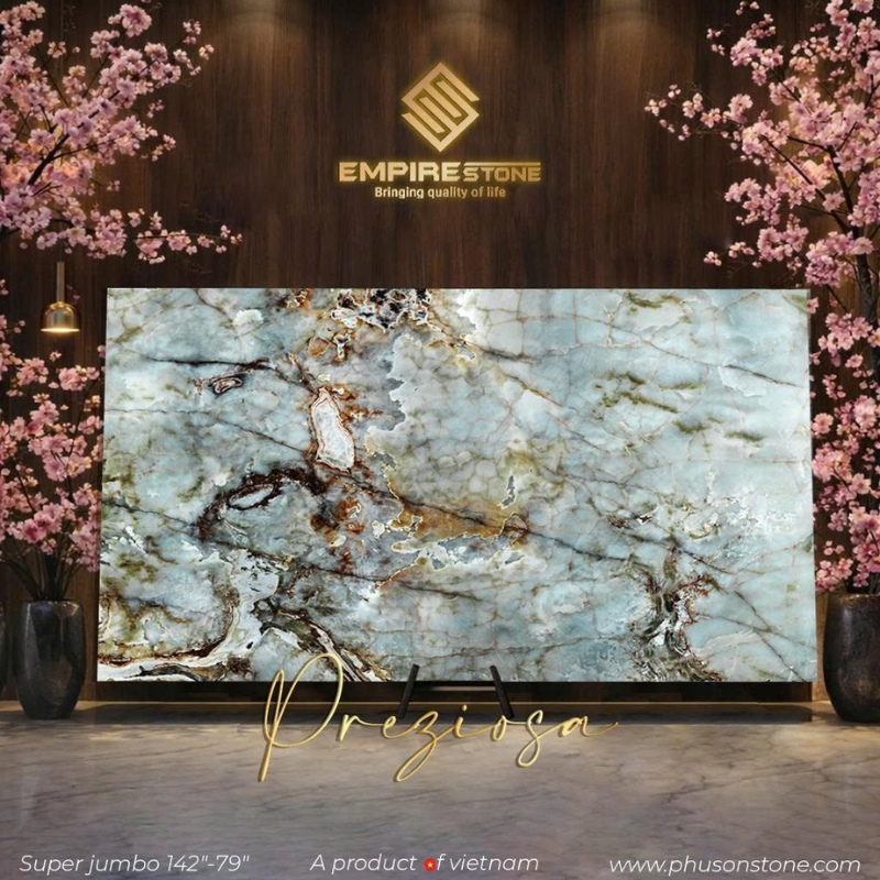 Mặt bàn quầy thu ngân đá đẹp, bền cho cửa hàng, showroom mat ban quay thu ngan da 4