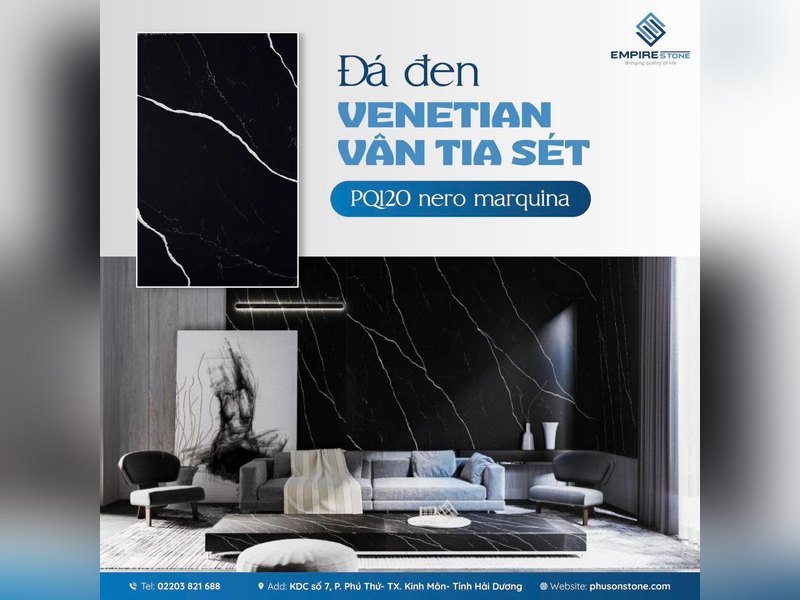 Đá đen tia chớp: Phân biệt marble tự nhiên và đá thạch anh, cách chọn và bảo quản đá đen tia chớp